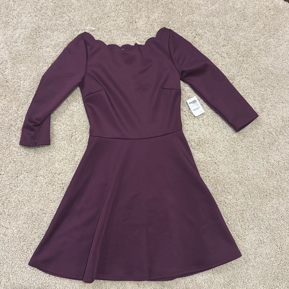 NWT Small Plum 3/4 Sleeve Dress